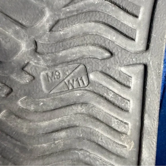 Shiny Blue Perforated Slip-Ons - Picture 16 of 16